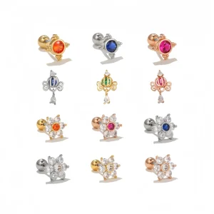 3A Zircon Titanium Stud Earrings Hypoallergenic Durable Comfortable Minimalist Piercing Jewelry