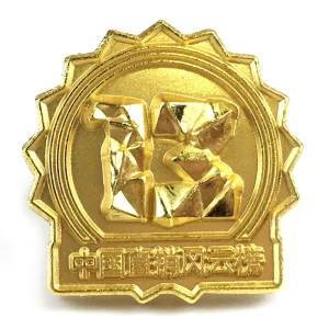 3D Embossed Gold Metal Medal Badge Direct Selling Ranking Honor Lapel Pin Star Shape Hard Enamel Commemorative Brooch