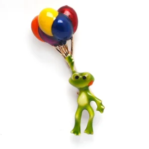 3D Enamel Alloy Frog Shaped Fashion Brooch