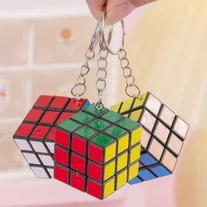 3cm Creative Mini Magic Keychain Cube Pendant Kids Educational Toys Kindergarten Prize Kids Birthday Party Fashion Jewelry Gift