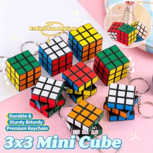 3cm Mini 3x3CM Rubiks Cube Keychain Portable Cube Pendant Educational Brain Teaser Toy Kid Intelligence Puzzle Cube