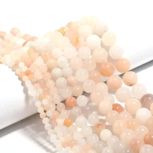 4 12mm Natural Sparkle Pink Aventurine Luminous Smooth Round Loose Gem Beads for Diy Fashion Handmade Bracelet Necklace Craft