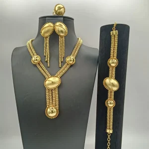 4 Pieces Jewelry Necklace Earring Set High Quality African Jewelry Personality Fashion Jewelry Sets