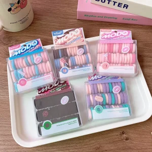 40 Pieces Boxed Spandex Basic Small Size Finger Hair Bands for Kids Gradient Color Cute Hair Ties Girls Party Accessories