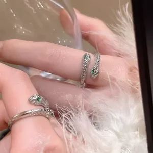 425 Fashion Party Jewelry CZ Rings New Trendy Flower Pattern Two Layers Zircon Band Adjustable Hollow Design Ring for Women Girl