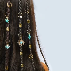 45 Pcs Bag Golden Ocean Series Fashionable and Simple and Individual Hair Clips Hair Accessories and Alloy Accessories for Women