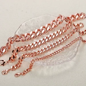 4ps AI New Solid Copper Cuban Chain Link Bracelet For Health Healing Arthritis Relief Therapy Twisted Design Men Women Wellness