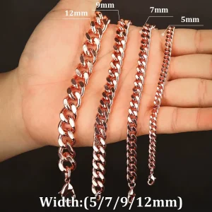 4ps Copper Cuban Chain Link Bracelet For Health Healing Arthritis Relief Therapy Twisted Design Men Women Wellness Jewelry