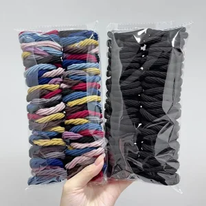 50PCS Set Colorful Seamless Elastic Hair Bands for Women Girls Pongtail Holder Hair Tie Rubber Band Hairband Hair Accessories