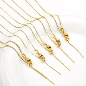 50cm Stainless Steel Ball Snake Chain Sporty Unisex Adjustable DIY Jewelry Bead Threading Pendant Accessory Necklace Party