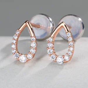5A CZ Teardrop Earring 925 Sterling Silver Hypoallergenic 14K White Rose Gold Plated Fashion Jewelry Gifts Women Earring