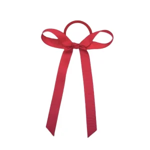5inch Two Tone Red Green White Sparkly Cheer Bow Ribbon Sporty Hair Tie