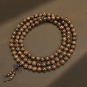 6-12mm 108 Mala Beads Necklace Bracelet Natural Sandalwood Prayer Wood Beads Bracelet Tibetan Buddha Yoga Meditation Healing