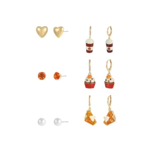 6 Pairs Cute Studs Earrings Set for Women