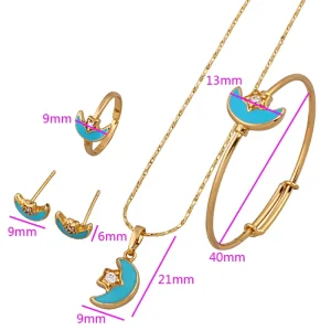 60639 Jewelry Gold Plated Jewelry Sets with Fashion Delicate Pendant