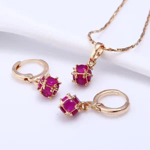 61203 Xuping Fashion Woman Jewelry Set with 18K Gold Plated