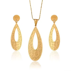 62785 Xuping Fashion China 18K Charming Glass Gold Jewelry Set