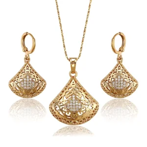 62929 Fine Jewelry Woman Jewelry Set with 18K Gold Plated