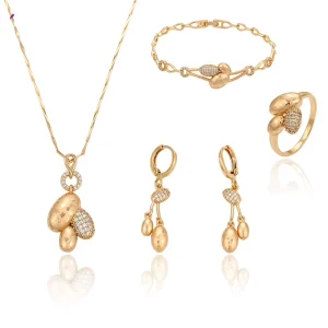63238 Hot African Costume Jewelry Set 18k Fashion Design Feast Gold Plated Jewelry Sets