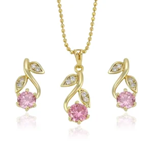 63836 China Xuping Manufacture Ladies Jewellery Fashion Jewellery Sets 14k Gold Plated Jewelry Set