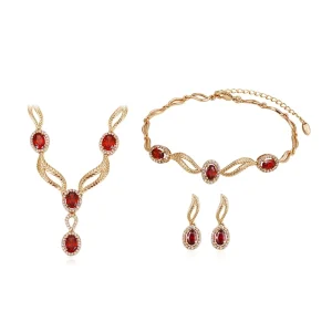 64175 Jewelry Fashion Gold Plated Wedding Jewellery Sets of New Designs