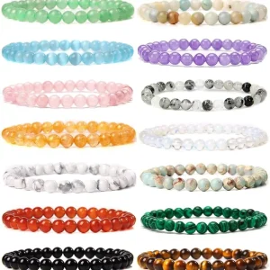 6mm Elastic Energy Crystal Repair Round Stone Bead for Bracelet Fashionable Trendy Jewelry Gift for Men and Women