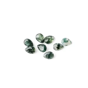7 15 Mm Pear Shape Moss Agate Green Custom Gemstone MOQ 10 Pcs Custom Size Shape Available Factory Direct Price