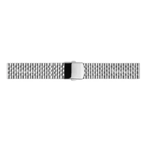 7 Beads Stainless Steel Butterfly Clasp Bracelet Watch Band 22mm 20cm