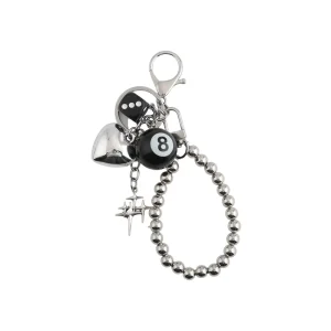 8 Ball Dice Charm Keychain Cute Bag Purse Handbag Y2K Keyring