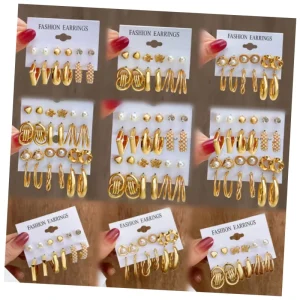 80-150pcs Each kg Sell by Weight Zircon Stud Earring Pack Fancy Sexy High-grade Light Luxury Bulk Jewelry Mix and Random