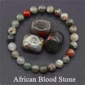 8mm Natural Red Jasper Bead Bracelet Fashion Healing Reiki Gemstone Elastic Bracelet Geometric Agate Fashion Style