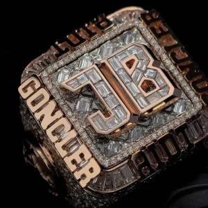 925 Pure Silver Rings Men Wedding Moissanite Jewelry Iced Out Diamond Personalized Gold Plated Custom Championship Ring