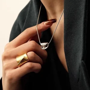925 Silver Fashion Pendant Necklace Simple Daily Versatile Accessory Suitable for Men and Women