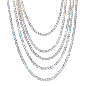 925 Silver Men’s Ice Tennis Necklace Hip Hop Style VVS d Color Moissanite GRA Certified Women’s Cuba Chain Jewelry