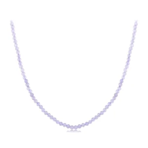 925 Sterling Silver Amethyst Plated White Gold Necklace Fashion Costume Jewelry for Weddings Gifts Model BSN431 Amethyst Fashion