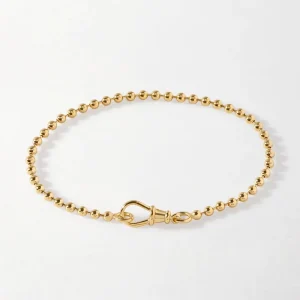 925 Sterling Silver Beaded Bracelet Minimalist Jewelry Lobster Claw Bracelet for Women