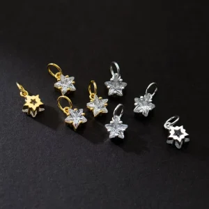 925 Sterling Silver Charm Bracelet for Jewelry Making Star Charms