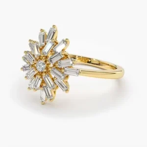 925 Sterling Silver Engagement Wedding Diamond Custom Gold Moissanite Women Rings