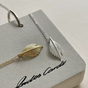 925 Sterling Silver Fashion Jewelry Feather Leaves Pendant Necklace for Women Gifts