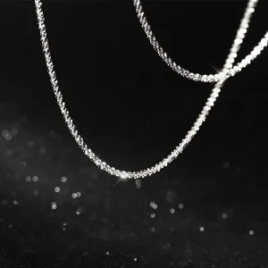 925 Sterling Silver Minimalist Necklace Adjustable Chain Simple Neck Chokers Necklaces Fashion Jewelry for Women