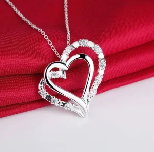 925 Sterling Silver Necklace Pendant Geometric Classic Women High Quality Wedding Engagement Jewelry Fashion Zircon Holiday Gift