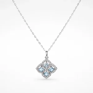 925 Sterling Silver Necklace for Women Blue Sapphire Bar Pendant Fine Jewelry for Daily Wear Party Wedding Gift Brand