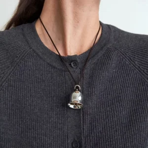 925 Sterling Silver Pendant Necklace Versatile Design Autumn and Winter Accessories Sweater Chain Bell Long Rope