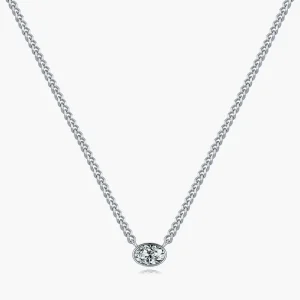 925 Sterling Silver Simple Fashion Cuba Necklace Pendant for Women Clear CZ Female Wedding Fine Jewelry Gifts