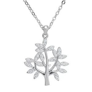 925 Sterling Silver Tree of Life Pendant Necklace with Crystals Women’s Jewelry Necklace Pendant