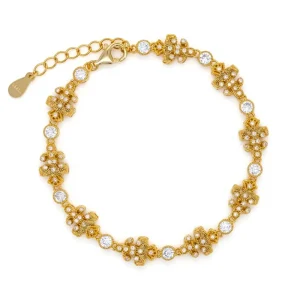 925 Sterling Silver Unique Bracelet with Zircon for Women