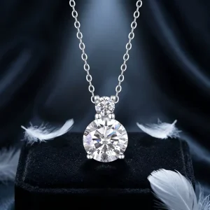 925 Sterling Silver VVS1 Moissanite Pendant Necklace Jewelry for Women D Color Fine Silver 925 Jewelry Fashion Necklace