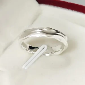 925 Sterling Silver Wavy Rings for Women