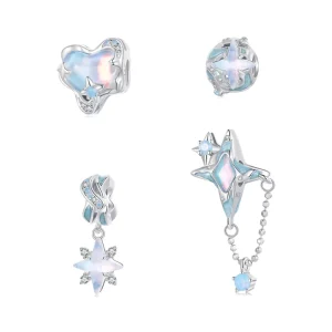 925 Sterling Silver the Milky Way Charm Beads Sparkling Starry Sky Dangle Fit Original Charm Bracelet Jewelry Accessories