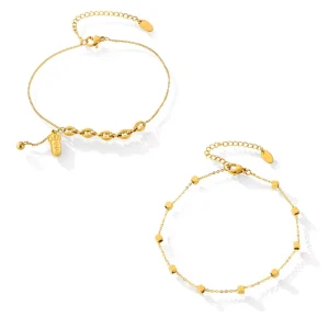 A007 Waterproof 18k Gold Plated Stainless Steel Fashion Jewelry Anklet Korean Style Anklet for Women